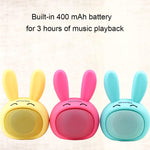 awei Y700 Coluna Bluetooth Sem Fios Mini Portátil Coelho, Microfone Integrado, Suporte AUX / Chamadas Hands-Free, Y700