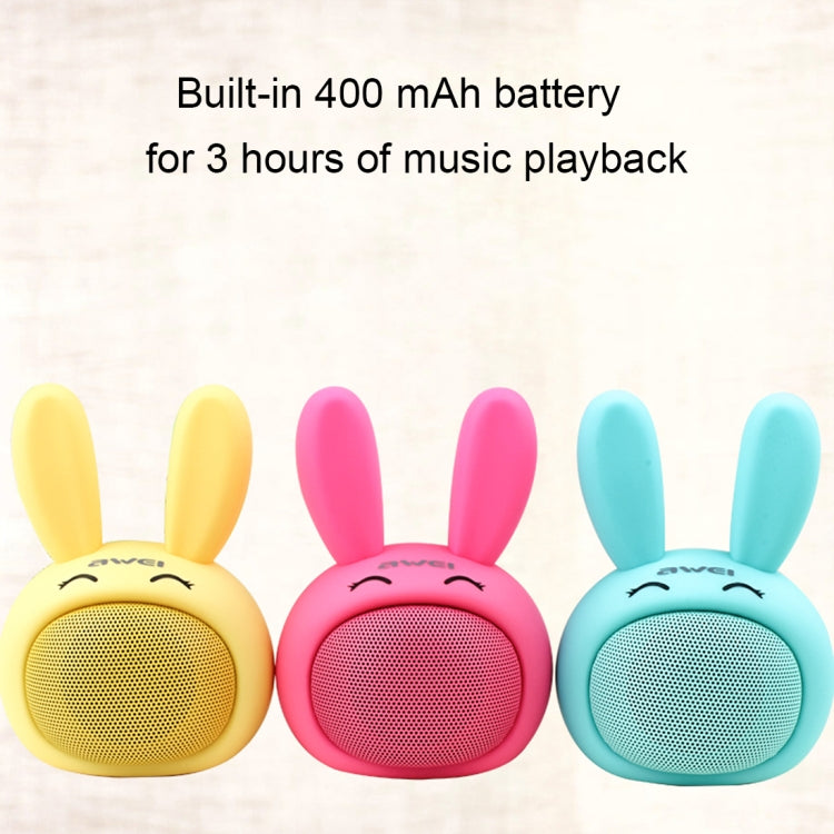 awei Y700 Coluna Bluetooth Sem Fios Mini Portátil Coelho, Microfone Integrado, Suporte AUX / Chamadas Hands-Free, Y700