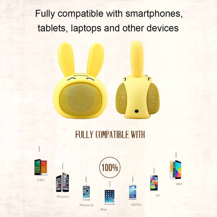 awei Y700 Coluna Bluetooth Sem Fios Mini Portátil Coelho, Microfone Integrado, Suporte AUX / Chamadas Hands-Free, Y700