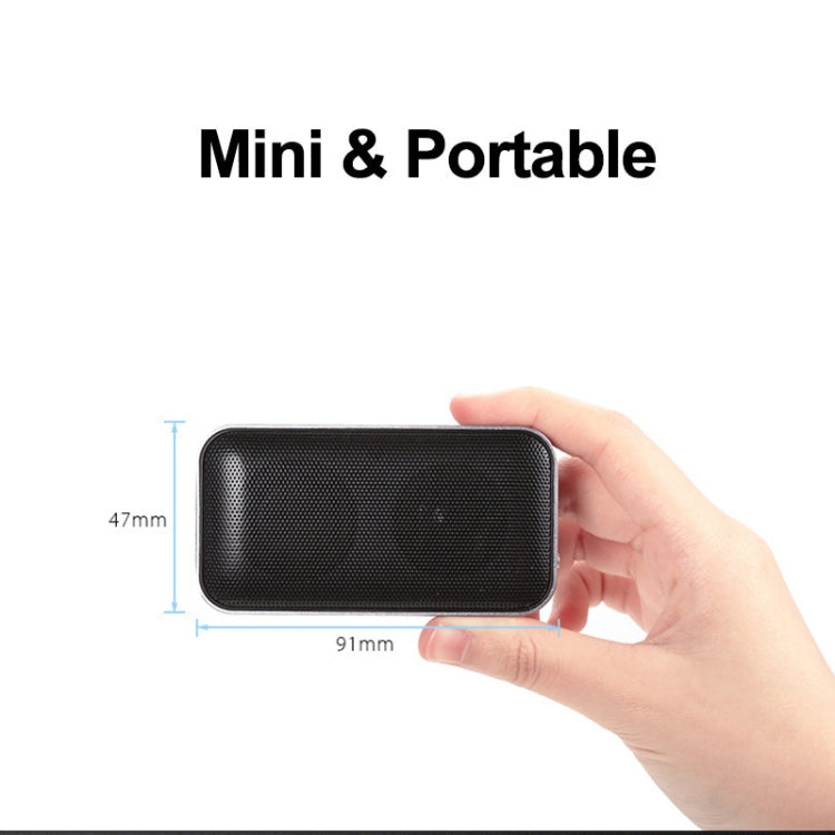 BT209 Altifalante Bluetooth Portátil Ultra-fino Mini para Exterior, Suporta Cartão TF & Chamadas Mãos Livres, Prateado