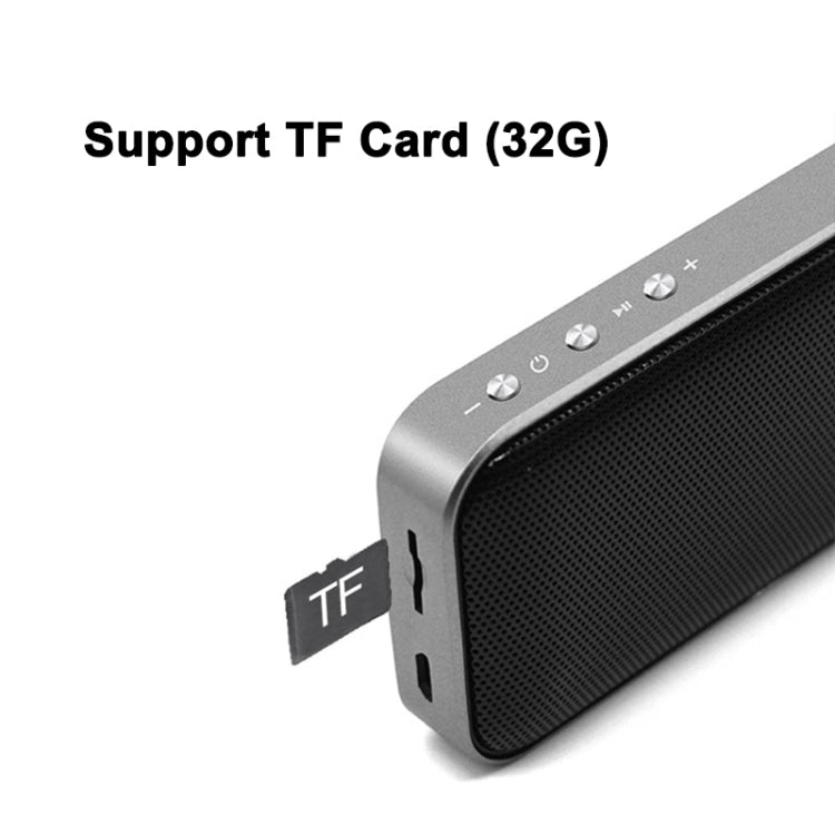 BT209 Altifalante Bluetooth Portátil Ultra-fino Mini para Exterior, Suporta Cartão TF & Chamadas Mãos Livres, Prateado