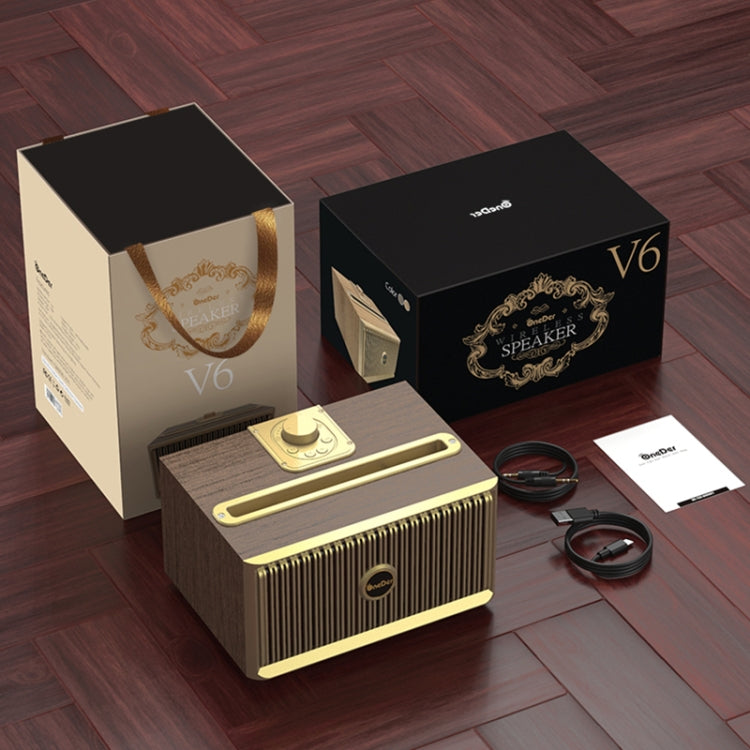 Coluna Bluetooth Portátil Oneder V6, Suporta Mãos Livres, FM, Cartão TF, AUX e Pen USB