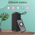 Coluna Bluetooth Estéreo Portátil ZEALOT S35 com Graves Potentes, Microfone Integrado, Suporta Chamadas Mãos Livres, Cartão TF e AUX