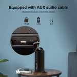 Coluna Bluetooth Portátil ZEALOT S36 com Graves Potentes, Microfone Integrado, Suporta Chamadas Mãos Livres, Cartão TF e AUX