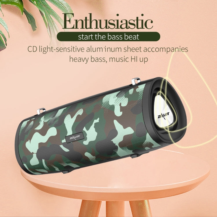 Coluna Bluetooth Portátil ZEALOT S38 com Subwoofer, Microfone Integrado, Suporta Chamadas Mãos Livres, Cartão TF e AUX