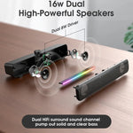 L16 Luz RGB Portátil Exterior Altifalante Sem Fios HiFi USB Bluetooth, L16
