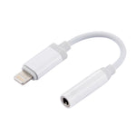 Cabo adaptador macho 8 pinos para fêmea áudio 3,5 mm, suporta telefones iOS 10.3.1 ou superior