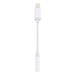 Cabo adaptador macho 8 pinos para fêmea áudio 3,5 mm, suporta telefones iOS 10.3.1 ou superior