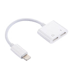 Adaptador 2 em 1 macho 8 pinos para carregamento 8 pinos + auscultadores fêmea 8 pinos com função de chamada, suporta iOS 10.3.1 ou superior
