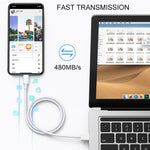 Cabo de Dados / Carregamento USB 2.0 com 8 Pinos, Comprimento do Cabo: 1m