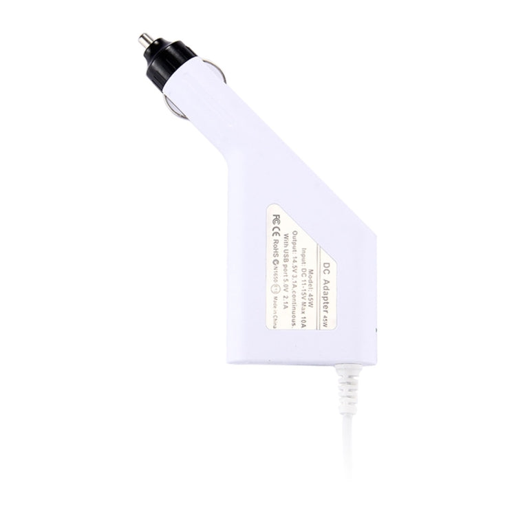 Carregador de Carro MagSafe 1 Estilo T de 45W 14.5V 3.1A com 5 Pinos e 1 Porta USB para Apple Macbook A1150 / A1151 / A1172 / A1184 / A1211 / A1370, Comprimento: 1,7m, 45W 14.5V 3.1A