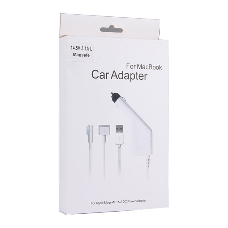 Carregador de Carro MagSafe 1 Estilo T de 45W 14.5V 3.1A com 5 Pinos e 1 Porta USB para Apple Macbook A1150 / A1151 / A1172 / A1184 / A1211 / A1370, Comprimento: 1,7m, 45W 14.5V 3.1A