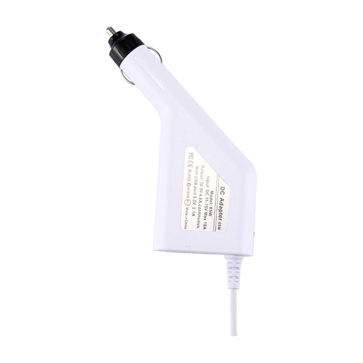 Carregador de Carro MagSafe 1 Estilo L de 85W 18.5V 4.6A com 5 Pinos e 1 Porta USB para Apple Macbook A1150 / A1151 / A1172 / A1184 / A1211 / A1370, Comprimento: 1,7m, 85W 18.5V 4.6A