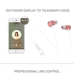 Auricular Desportivo Bluetooth 5.0 In-Ear X3 com Absorção Magnética, Microfone HD, Suporte para Chamadas Mãos Livres, Distância: 10m
