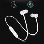 Auricular Desportivo Bluetooth 5.0 In-Ear X3 com Absorção Magnética, Microfone HD, Suporte para Chamadas Mãos Livres, Distância: 10m