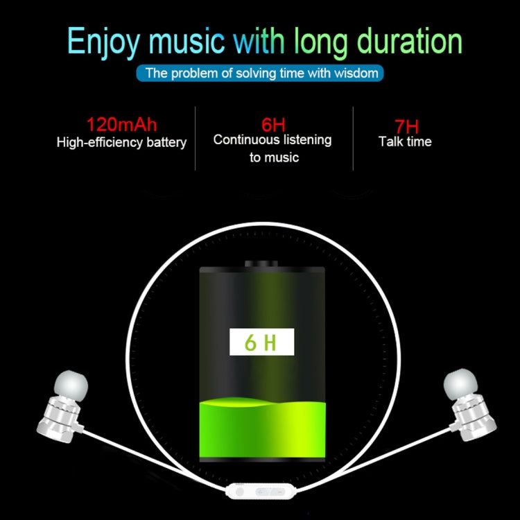 Auricular Desportivo Bluetooth 5.0 In-Ear X3 com Absorção Magnética, Microfone HD, Suporte para Chamadas Mãos Livres, Distância: 10m