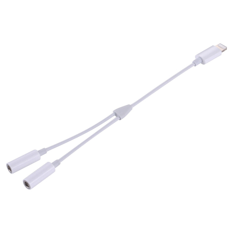 Adaptador de áudio MH027 2 em 1 16 cm fêmea dupla 3,5 mm para macho 8 pinos