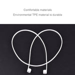 Fita Antiperda de Silicone para Auriculares Bluetooth Sem Fios Unissexo, Linha Antiperda para Apple AirPods 1/2, Comprimento do Cabo: 60cm