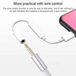 Adaptador de Áudio Bluetooth com Controlo de Fio, Jack de Auscultadores Macho 8 Pinos para Fêmea 3,5mm, Suporta Música, Chamadas, Controlo de Volume
