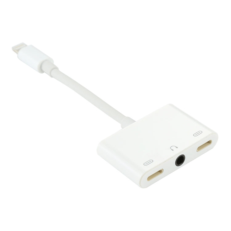Adaptador de Áudio Macho 8 Pin para Duplo Fêmea 8 Pin & Fêmea 3,5mm