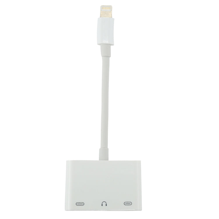 Adaptador de Áudio Macho 8 Pin para Duplo Fêmea 8 Pin & Fêmea 3,5mm