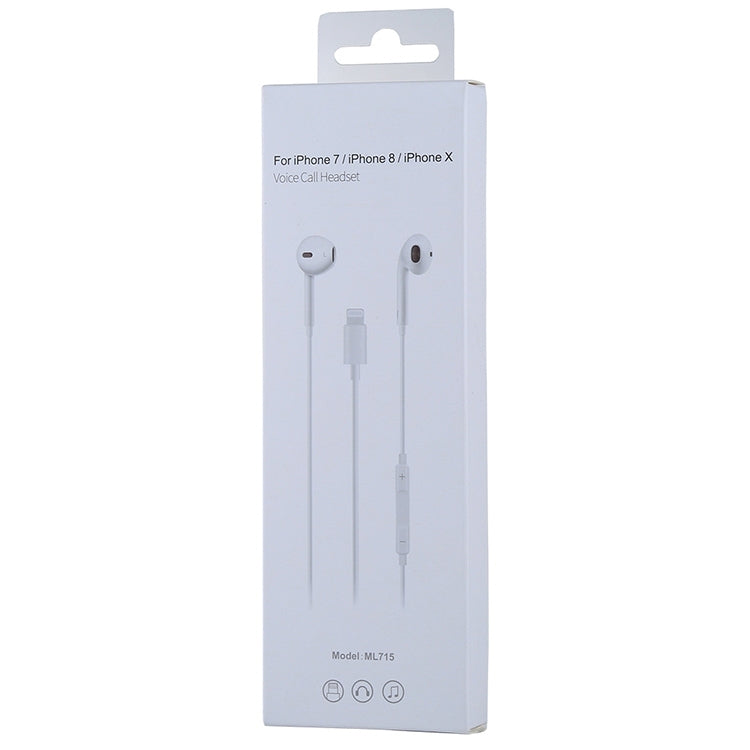 ML715 Auricular Bluetooth com Controlo de Fio e Porta 8 Pinos 1,2m, Suporta Música, Chamadas, Controlo de Volume, Controlo de Volume ML715