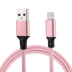 Cabo de Dados e Carregamento USB 2A 8 Pinos Estilo Trançado de Nylon 1m, 8 Pinos Rosa, 8 Pinos Azul, 8 Pinos Vermelho, 8 Pinos Branco