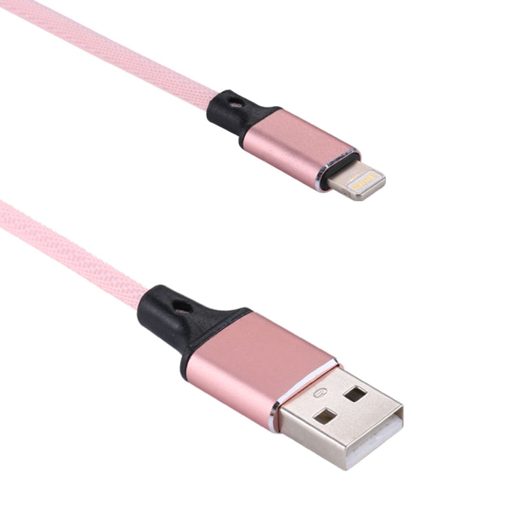 Cabo de Dados e Carregamento USB 2A 8 Pinos Estilo Trançado de Nylon 1m, 8 Pinos Rosa, 8 Pinos Azul, 8 Pinos Vermelho, 8 Pinos Branco