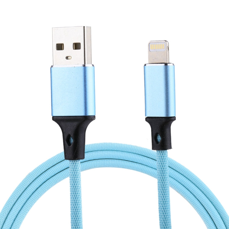 Cabo de Dados e Carregamento USB 2A 8 Pinos Estilo Trançado de Nylon 1m, 8 Pinos Rosa, 8 Pinos Azul, 8 Pinos Vermelho, 8 Pinos Branco