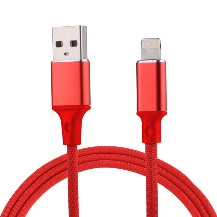 Cabo de Dados e Carregamento USB 2A 8 Pinos Estilo Trançado de Nylon 1m, 8 Pinos Rosa, 8 Pinos Azul, 8 Pinos Vermelho, 8 Pinos Branco