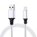 Cabo de Dados e Carregamento USB 2A 8 Pinos Estilo Trançado de Nylon 1m, 8 Pinos Rosa, 8 Pinos Azul, 8 Pinos Vermelho, 8 Pinos Branco