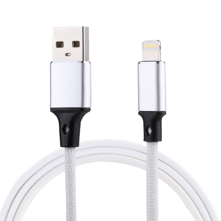 Cabo de Dados e Carregamento USB 2A 8 Pinos Estilo Trançado de Nylon 1m, 8 Pinos Rosa, 8 Pinos Azul, 8 Pinos Vermelho, 8 Pinos Branco