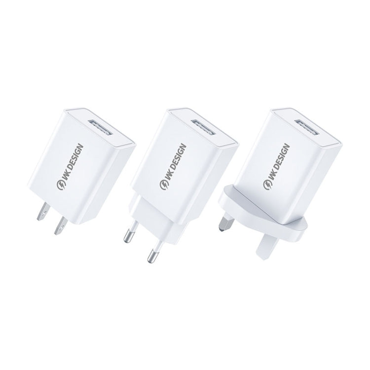 WK WP-U118 10W Carregador de Viagem com Porta USB Única, Adaptador de Energia, Ficha EU, WP-U118 Ficha EU