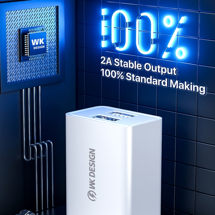 WK WP-U118 10W Carregador de Viagem com Porta USB Única, Adaptador de Energia, Ficha EU, WP-U118 Ficha EU