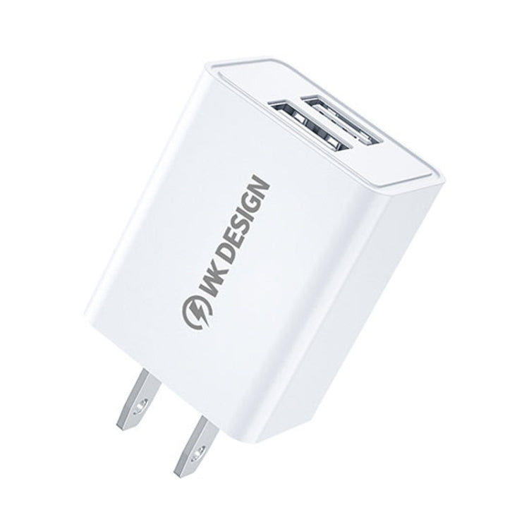 WK WP-U119 10W Carregador de Viagem com Duas Portas USB, Adaptador de Energia, Ficha US, WP-U119 Ficha US