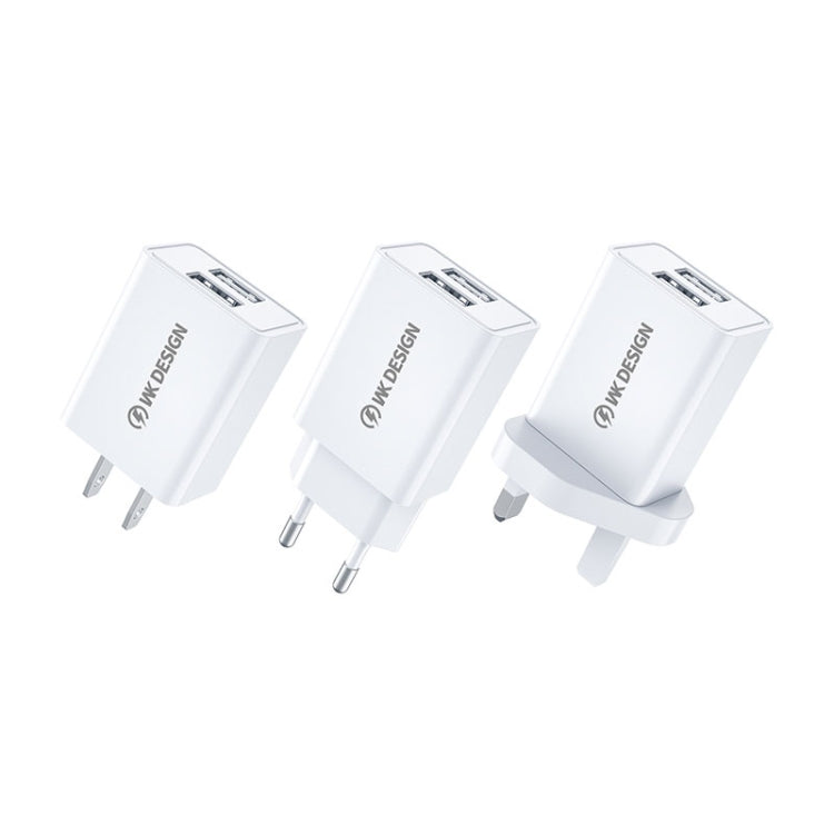 WK WP-U119 10W Carregador de Viagem com Duas Portas USB, Adaptador de Energia, Ficha US, WP-U119 Ficha US