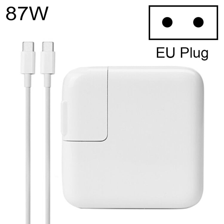 Adaptador de Energia Portátil 87W Type-C com Cabo de Carregamento Type-C 1,8m, Ficha UE, Ficha UE 87W