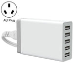 XBX09 Carregador Rápido de Viagem 40W 5V 8A 5 Portas USB, Ficha UK (Preto), XBX09, 8A