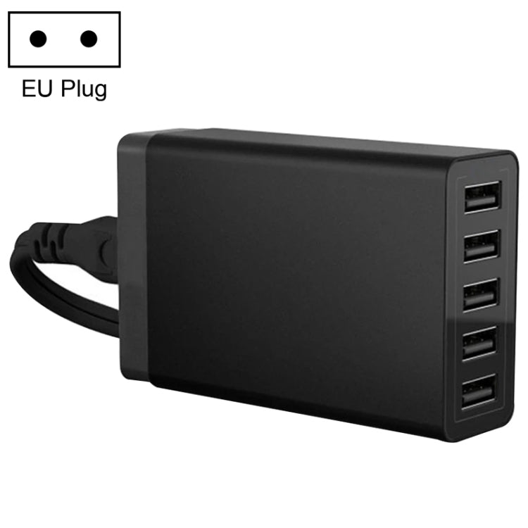XBX09 Carregador Rápido de Viagem 40W 5V 8A 5 Portas USB, Ficha UK (Preto), XBX09, 8A