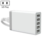 XBX09 Carregador Rápido de Viagem 40W 5V 8A 5 Portas USB, Ficha UK (Preto), XBX09, 8A