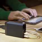 XBX09 Carregador Rápido de Viagem 40W 5V 8A 5 Portas USB, Ficha UK (Preto), XBX09, 8A