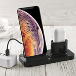 Base de Carregamento Sem Fios Recarregável Suporte para Telemóvel & Auscultadores, com Interface Micro USB + USB-C / Tipo-C + 8 Pinos