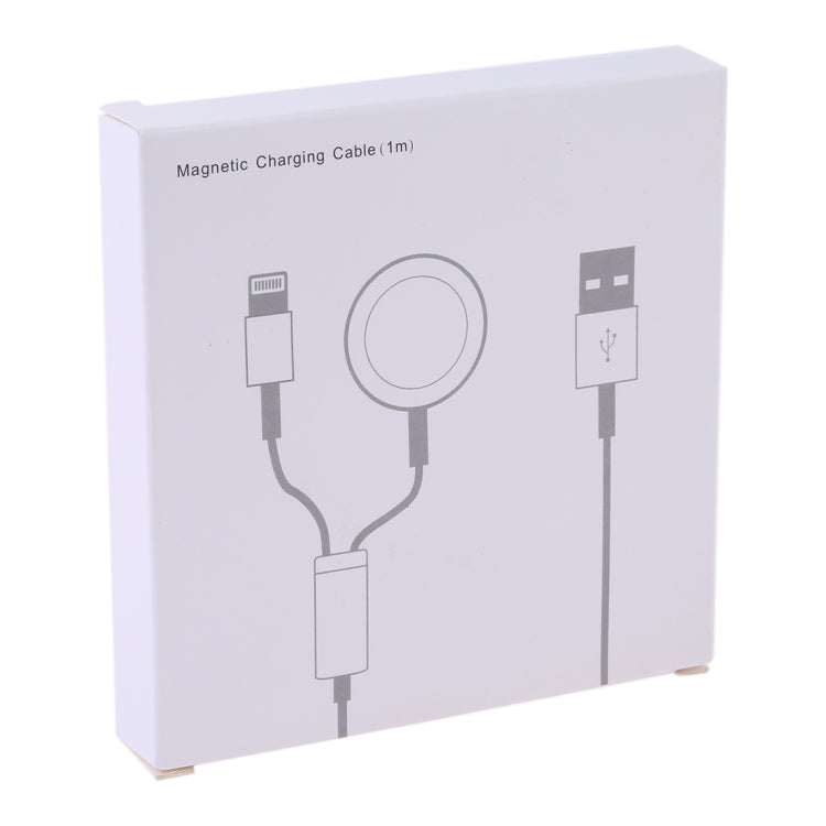 Cabo de Carregamento Magnético Multifuncional 8 Pinos para iPhone / Apple Watch, Comprimento: 1m