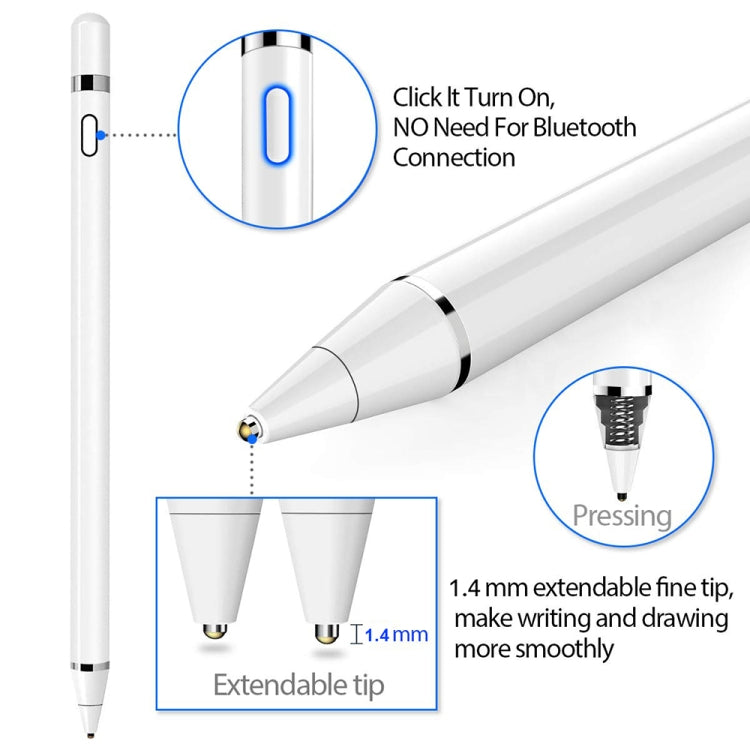 Caneta Stylus HX DZ870 com Ponta de 1,4mm e Sensibilidade para iPad, iPhone, Galaxy