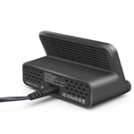 828W Carregador Multifuncional 7 em 1 60W QC 3.0 Interface USB + 4 Portas USB + Interface USB-C / Tipo-C + Carregamento Sem Fios com Função de Suporte para Telemóvel, Ficha US, Ficha US Preto, Ficha US Branco