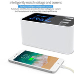 Carregador multifunções CDA30 20W 3 Portas USB + Portas USB-C / Type-C com ecrã LED, ficha UK, ficha UK