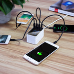 Carregador multifunções CDA30 20W 3 Portas USB + Portas USB-C / Type-C com ecrã LED, ficha US, ficha US