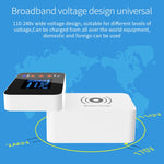 Carregador multifunções CDA33Q 40W QC 3.0 USB + 3 Portas USB + Portas USB-C / Type-C com ecrã LED, ficha UK, ficha UK