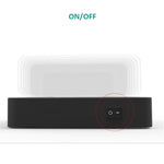 Carregador multifunções 50W 6 Portas USB + 2 Portas USB-C / Type-C + Carregamento sem fios com ecrã LED e moldura destacável, ficha EU, ficha EU