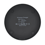 Carregador Sem Fios Ultra Fino KD-1 10W para Carregamento Rápido de Telemóveis Android e iPhone, Carregamento Rápido, Preto